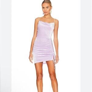 Jonathan Simkhai Michelle Velvet Cowl Neck Dress in Iris NWT Small